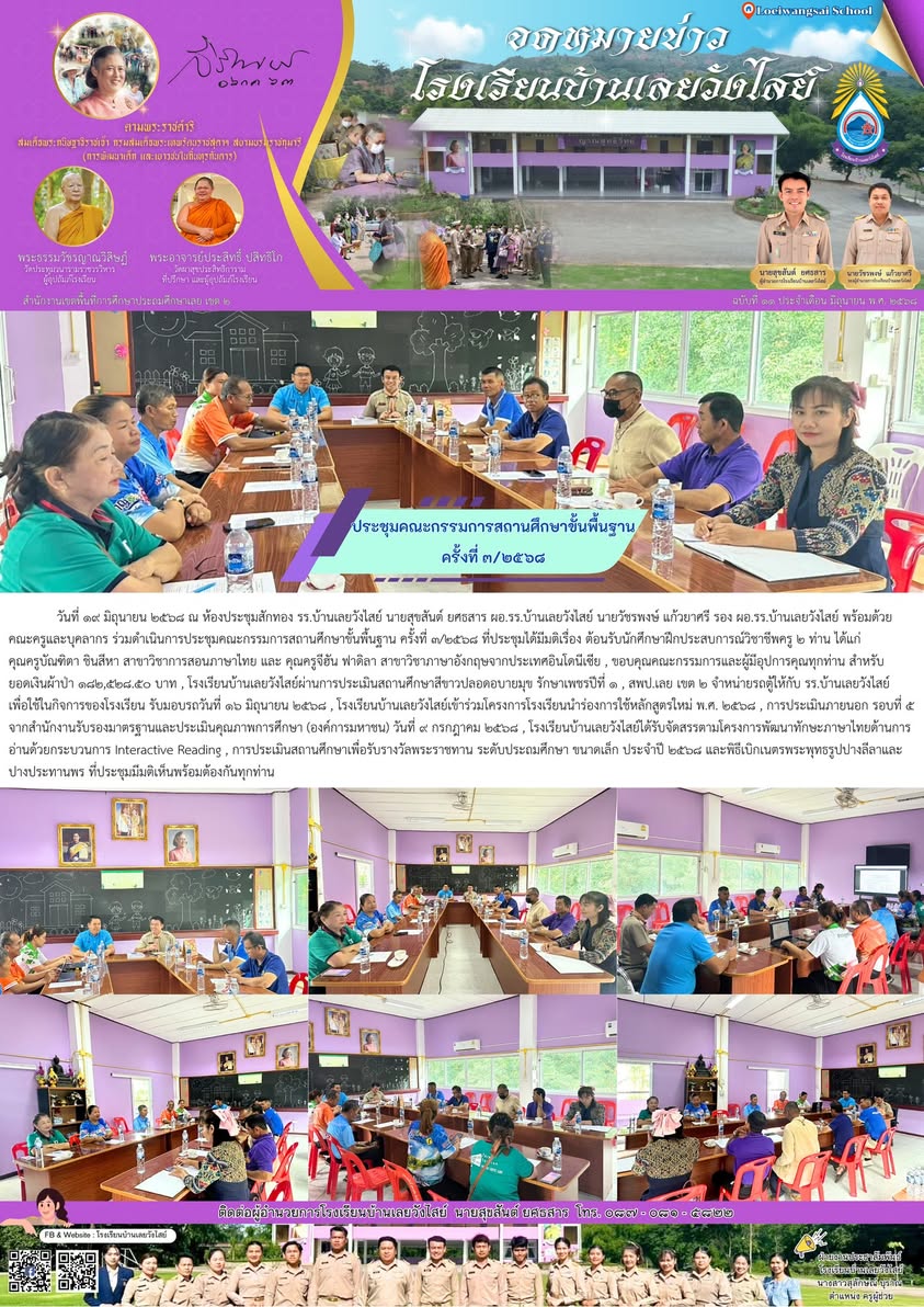 ฉบับที่ 11 ประจำเดือน มิถุนายน พ.ศ. 2568 – โรงเรียนบ้านเลยวังไสย์ อำเภอ ...